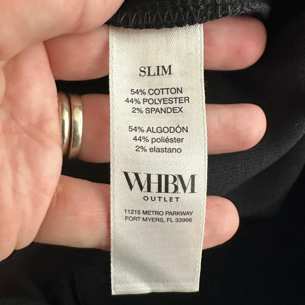 NWT White House Black Market The Slim Ankle Pants Black 10